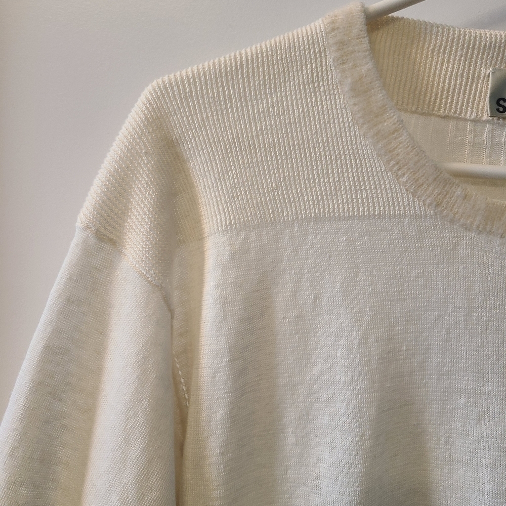 Acne Studios Phira Linen 100% linen sweater in WHITE - Picture 6 of 12